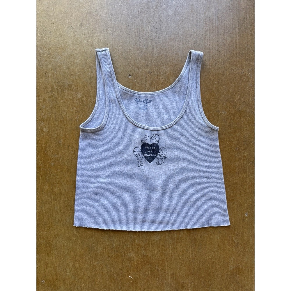 Brandy Melville Sweet As Heaven Baby Angels Crop Top Gray Women’s X-Small